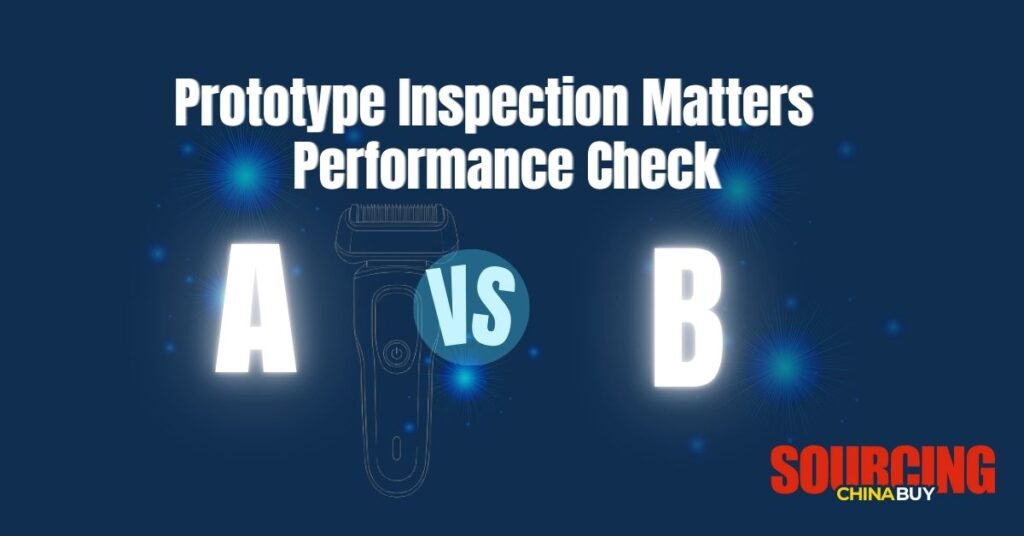 Body trimmer prototype comparison cover image showing Supplier A vs Supplier B performance test, ChinaBuy Sourcing branding