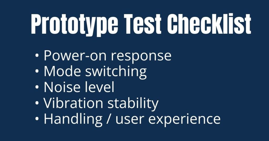 Prototype test checklist for body trimmer OEM comparison – power-on response, mode switching, noise, vibration stability, user handling evaluation